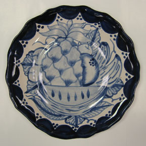 Mexican Pottery - Talavera Plate with Fruit Design